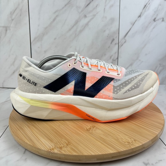 New Balance FuelCell SuperComp Elite v4 Mens Size 11.5 D White Hot Mango Shoes